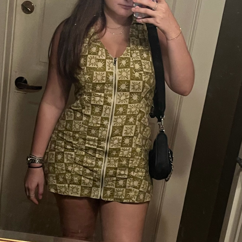 Denim pattern dress